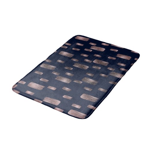 Moderne verfpenseel goudkoper Bronze Sparkle Badmat (Gekanteld)