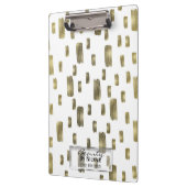 Moderne verfpenseel goudkoper Bronze Sparkle Klembord (Links)