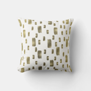 Moderne verfpenseel goudkoper Bronze Sparkle Kussen