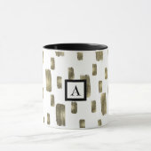 Moderne verfpenseel goudkoper Bronze Sparkle Mok (Midden)