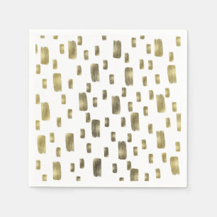 Moderne verfpenseel goudkoper Bronze Sparkle Servet