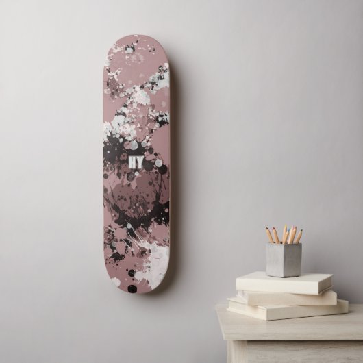 Moderne verfspatten gepersonaliseerd skateboard (Muurkunst)