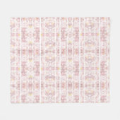 Moderne verfsplatter Blush Fleece Deken (Voorkant (Horizontaal))