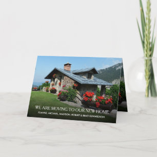 Moderne verhuizing naar nieuwe startfoto aankondiging