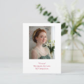 Moderne verjaardag foto briefkaart (Staand voorkant)