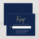 Moderne verjaardags-RSVP-insteekkaart RSVP Kaartje (Voorkant / Achterkant)