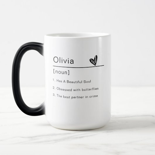 Moderne Verjaardagscadeau Aangepaste Naam met Defi Magische Mok (Links)