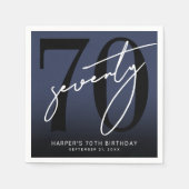 Moderne verjaardagsfeest 70 jaar servet (Voorkant)