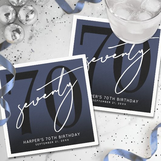 Moderne verjaardagsfeest 70 jaar servet