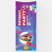 Moderne verjaardagsfeest horizontale banner (Verticaal)