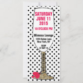 Moderne verjaardagsfeest uitnodiging Champagne 30e (Achterkant)