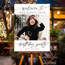 Moderne Verjaardagsfeestfoto Welkom