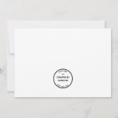 Moderne verjaardagskaart met gouden versiering (Achterkant)