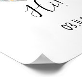 Moderne verjaardagsnamen liefde cadeaukaarten poster (Hoek)