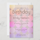 Moderne Verjaardagsuitnodiging Kaart (Voorkant)