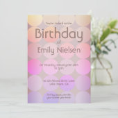 Moderne Verjaardagsuitnodiging Kaart (Staand voorkant)