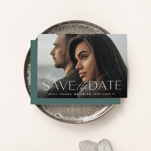 Moderne verklaring   Horizontale foto Save The Date