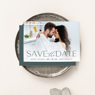 Moderne verklaring Horizontale foto Save The Date