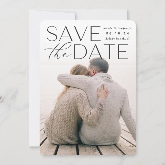 Moderne verklaring | Verticale foto Save The Date