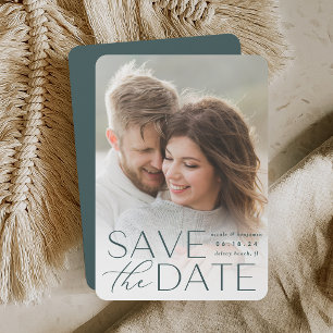 Moderne verklaring Verticale foto Save The Date