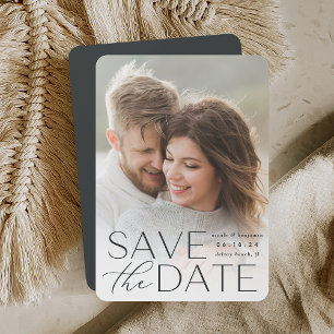 Moderne verklaring Verticale foto Save The Date