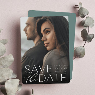 Moderne verklaring   Verticale foto Save The Date