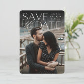 Moderne verklaring | Verticale foto Save The Date (Staand voorkant)