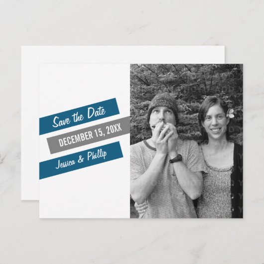 Moderne Verlant sparen het Briefkaart van de Datum (Voorkant / Achterkant)