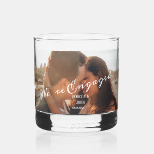 Moderne Verloving voor fotokalligrafie Whisky Glas