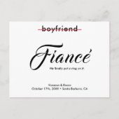 Moderne Verlovingsaankondiging 'Leg er een ring om Aankondigingskaart (Voorkant)