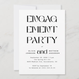 Moderne Verlovingspartij Redactionele Typografie Kaart