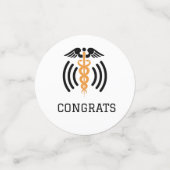 Moderne Verpleegster Aangepaste Foto Afstudeerfees Confetti (Kleine voorkant)