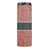 Moderne Verpleegster Roze Rose Goud Glitter Gepers Thermosbeker (Achterkant)