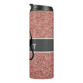 Moderne Verpleegster Roze Rose Goud Glitter Gepers Thermosbeker (Geroteerd rechts)