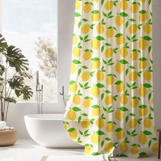 Moderne verse citroenen douchegordijn