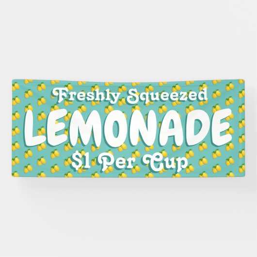 Moderne verse limonade stand spandoek (Horizontaal)