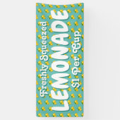 Moderne verse limonade stand spandoek (Verticaal)