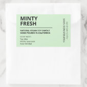 Moderne, verse Mint Scent Soy Candle Labels (Tas)