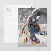 Moderne versie van het verhaal van Genji in sneeuw Briefkaart (Voorkant / Achterkant)