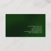 Moderne Vert Attrayant Charmant Carte de visite (Dos)
