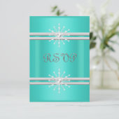 MODERNE VERT TURQUOISE CRYSTAL RIPPLE RSVP (Debout devant)