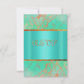 MODERNE VERT TURQUOISE Marbre or rsvp (Devant)
