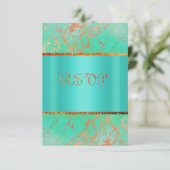 MODERNE VERT TURQUOISE Marbre or rsvp (Debout devant)