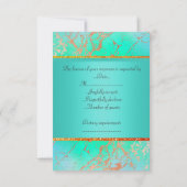 MODERNE VERT TURQUOISE Marbre or rsvp (Dos)