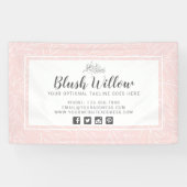 Moderne vertakkingen met botanische lef: Blush min Spandoek (Horizontaal)