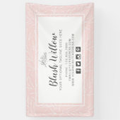 Moderne vertakkingen met botanische lef: Blush min Spandoek (Verticaal)