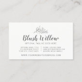 Moderne vertakkingen met botanische lef: Blush min Visitekaartje (Achterkant)