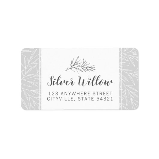 Moderne vertakkingen van de botanische lef Silver  Etiket (Voorkant)