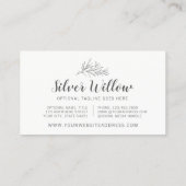 Moderne vertakkingen van de botanische lef Silver Visitekaartje (Achterkant)