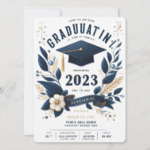 Moderne Vertical Photo Afstuderen uitnodigingsles Kaart (Voorkant)